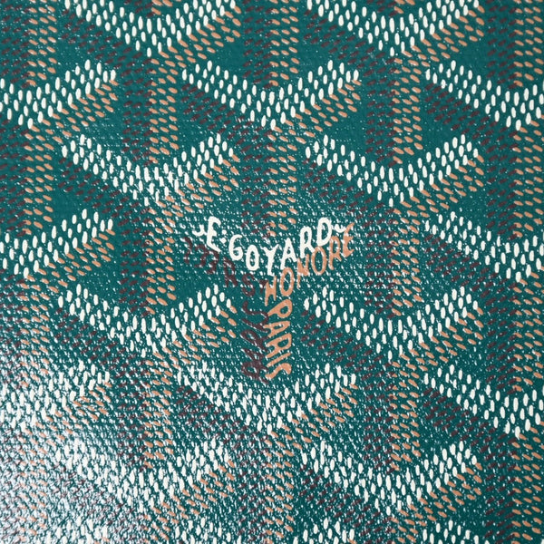 Like new GOYARD Conti pouch CONTIPPMLTY09CL09P clutch bag green PVC leather silver hardware used 4a003845