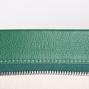 Like new GOYARD Conti pouch CONTIPPMLTY09CL09P clutch bag green PVC leather silver hardware used 4a003845