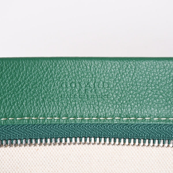 Like new GOYARD Conti pouch CONTIPPMLTY09CL09P clutch bag green PVC leather silver hardware used 4a003845