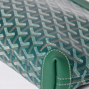 Like new GOYARD Conti pouch CONTIPPMLTY09CL09P clutch bag green PVC leather silver hardware used 4a003845