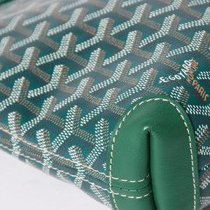 Like new GOYARD Conti pouch CONTIPPMLTY09CL09P clutch bag green PVC leather silver hardware used 4a003845