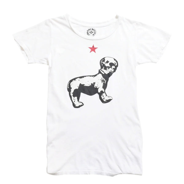 CHROME HEARTS クロムハーツ Joe Foti Dog Star Skull Tee ホースシュー CHプラス ホワイト Tシャツ Sサイズ スカルフェイス ドッグプリント スター 良品 中古 4a003851