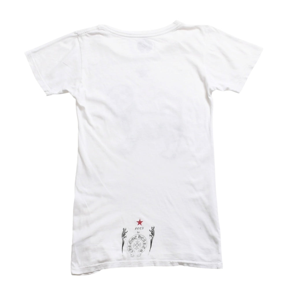 CHROME HEARTS Joe Foti Dog Star Skull Tee Horseshoe CH Plus White T-shirt S size Skull face dog print star Good quality used 4a003851