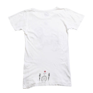 CHROME HEARTS クロムハーツ Joe Foti Dog Star Skull Tee ホースシュー CHプラス ホワイト Tシャツ Sサイズ スカルフェイス ドッグプリント スター 良品 中古 4a003851