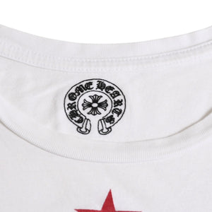 CHROME HEARTS クロムハーツ Joe Foti Dog Star Skull Tee ホースシュー CHプラス ホワイト Tシャツ Sサイズ スカルフェイス ドッグプリント スター 良品 中古 4a003851