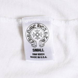 CHROME HEARTS クロムハーツ Joe Foti Dog Star Skull Tee ホースシュー CHプラス ホワイト Tシャツ Sサイズ スカルフェイス ドッグプリント スター 良品 中古 4a003851