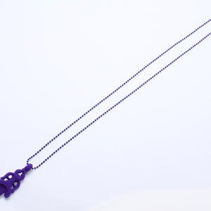 New and unused CHROME HEARTS Silichrome Dagger Pendant Purple Dagger Necklace Accessory Silicone Ball Chain Used 4a003849