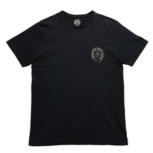 CHROME HEARTS クロムハーツ ホースシュー CHプラス 半袖Tシャツ ネイビー スクロールラベル Mサイズ カットソー 美品 中古 4a003852