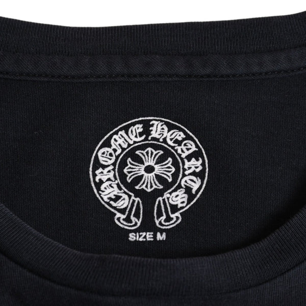 CHROME HEARTS クロムハーツ ホースシュー CHプラス 半袖Tシャツ ネイビー スクロールラベル Mサイズ カットソー 美品 中古 4a003852