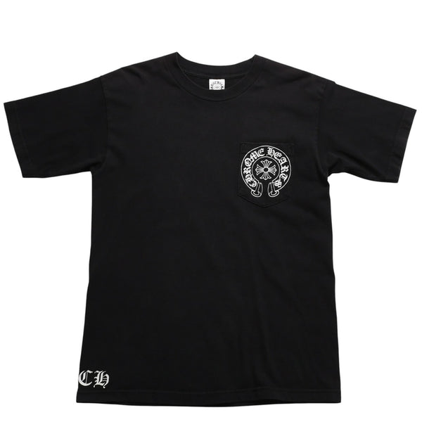 CHROME HEARTS Old Model Horseshoe&スPrinted Pocket T-Shirt, Size M, Horseshoe, CH Cross, Scroll Label, White, Excellent Condition, Used, 4a003868