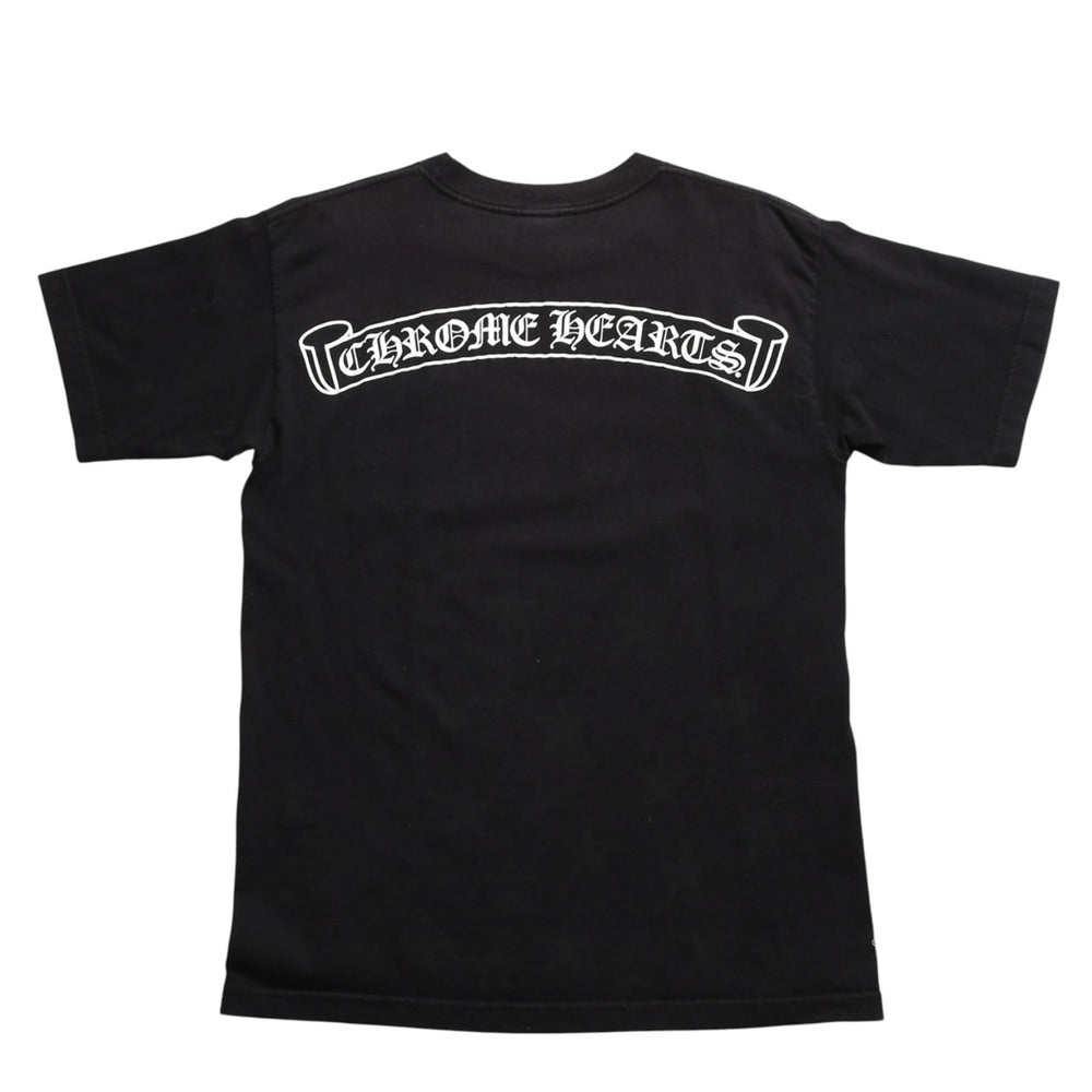 CHROME HEARTS Old Model Horseshoe&スPrinted Pocket T-Shirt, Size M, Horseshoe, CH Cross, Scroll Label, White, Excellent Condition, Used, 4a003868