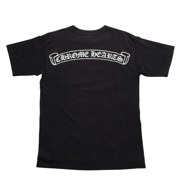 CHROME HEARTS Old Model Horseshoe&スPrinted Pocket T-Shirt, Size M, Horseshoe, CH Cross, Scroll Label, White, Excellent Condition, Used, 4a003868