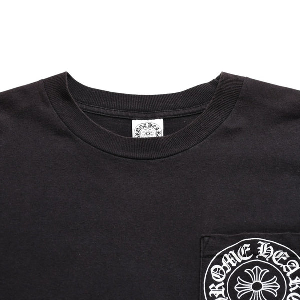 CHROME HEARTS Old Model Horseshoe&スPrinted Pocket T-Shirt, Size M, Horseshoe, CH Cross, Scroll Label, White, Excellent Condition, Used, 4a003868