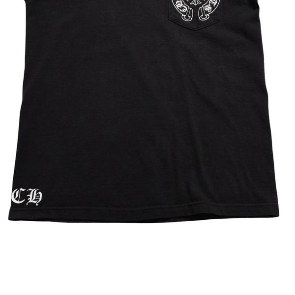 CHROME HEARTS Old Model Horseshoe&スPrinted Pocket T-Shirt, Size M, Horseshoe, CH Cross, Scroll Label, White, Excellent Condition, Used, 4a003868