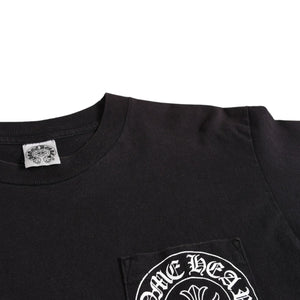 CHROME HEARTS Old Model Horseshoe&スPrinted Pocket T-Shirt, Size M, Horseshoe, CH Cross, Scroll Label, White, Excellent Condition, Used, 4a003868