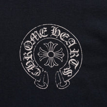 Load image into Gallery viewer, CHROME HEARTS クロムハーツ ホースシュー CHプラス 半袖Tシャツ ネイビー スクロールラベル Mサイズ カットソー 美品 中古 4a003852