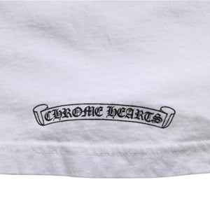 CHROME HEARTS クロムハーツ ロゴプリント半袖Tシャツ CHプラス スクロールラベル ホースシュー ホワイト Mサイズ 美品 中古 4a003853