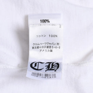 CHROME HEARTS クロムハーツ ロゴプリント半袖Tシャツ CHプラス スクロールラベル ホースシュー ホワイト Mサイズ 美品 中古 4a003853
