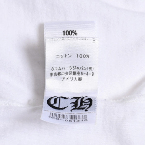 CHROME HEARTS クロムハーツ ロゴプリント半袖Tシャツ CHプラス スクロールラベル ホースシュー ホワイト Mサイズ 美品 中古 4a003853