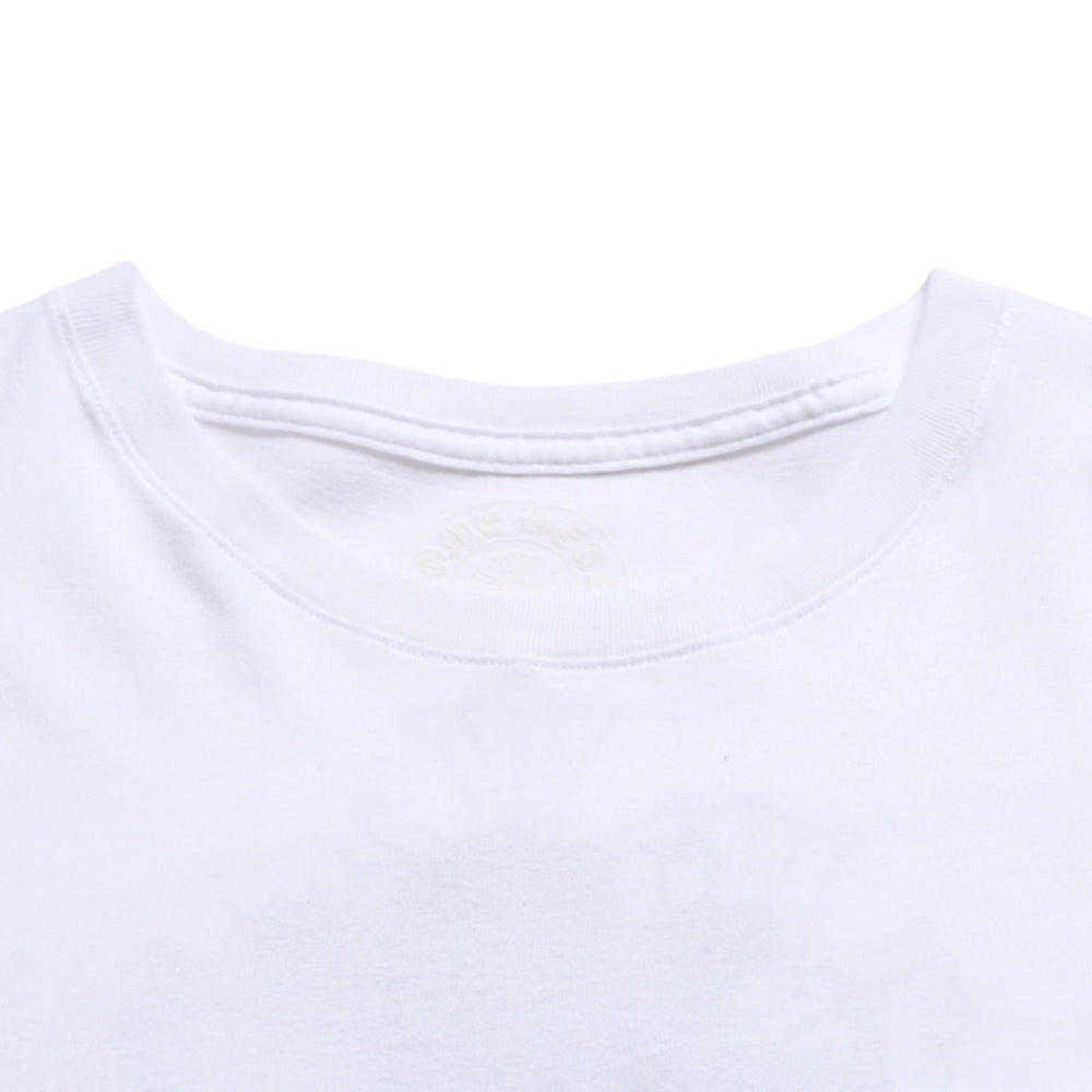 Very Good Condition CHROME HEARTS Cemetery Big Cross T-shirt CH Cross Scroll Label CH Logo White S Size Used 4a003866