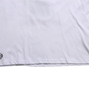 Very Good Condition CHROME HEARTS Cemetery Big Cross T-shirt CH Cross Scroll Label CH Logo White S Size Used 4a003866