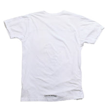 画像をギャラリービューアに読み込む, CHROME HEARTS クロムハーツ ロゴプリント半袖Tシャツ CHプラス スクロールラベル ホースシュー ホワイト Mサイズ 美品 中古 4a003853