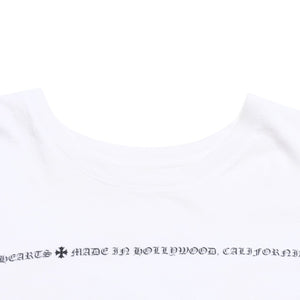 CHROME HEARTS クロムハーツ ロゴプリント半袖Tシャツ CHプラス スクロールラベル ホースシュー ホワイト Mサイズ 美品 中古 4a003853