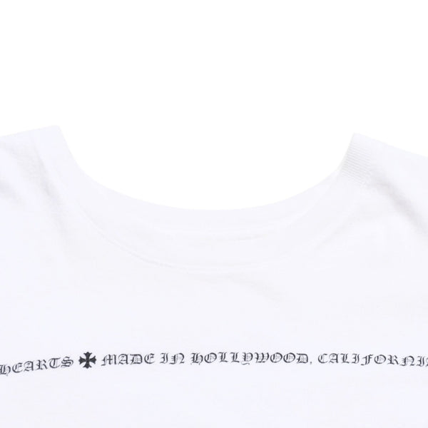 CHROME HEARTS クロムハーツ ロゴプリント半袖Tシャツ CHプラス スクロールラベル ホースシュー ホワイト Mサイズ 美品 中古 4a003853