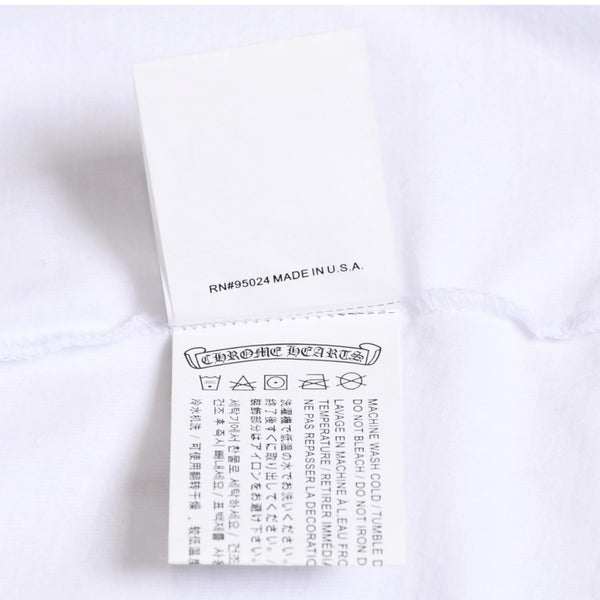 Very Good Condition CHROME HEARTS Cemetery Big Cross T-shirt CH Cross Scroll Label CH Logo White S Size Used 4a003866