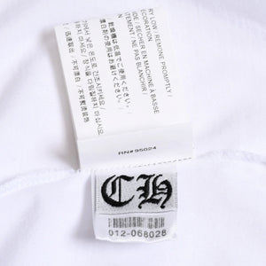 Very Good Condition CHROME HEARTS Cemetery Big Cross T-shirt CH Cross Scroll Label CH Logo White S Size Used 4a003866