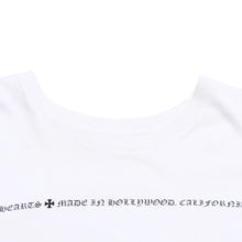 画像をギャラリービューアに読み込む, CHROME HEARTS クロムハーツ ロゴプリント半袖Tシャツ CHプラス スクロールラベル ホースシュー ホワイト Mサイズ 美品 中古 4a003853