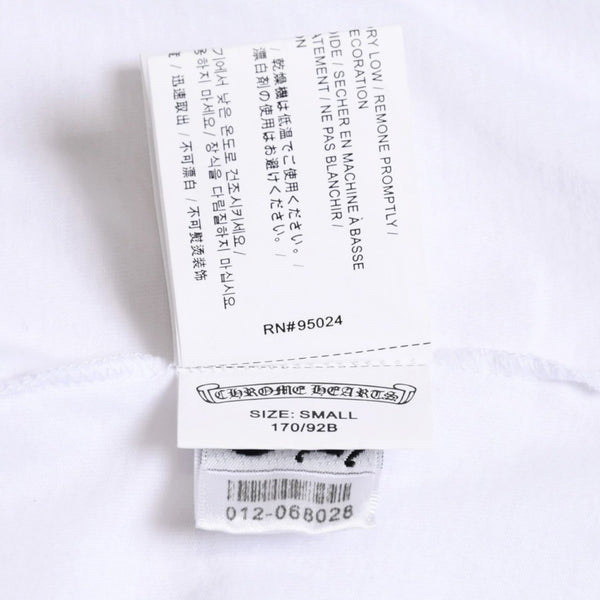 Very Good Condition CHROME HEARTS Cemetery Big Cross T-shirt CH Cross Scroll Label CH Logo White S Size Used 4a003866