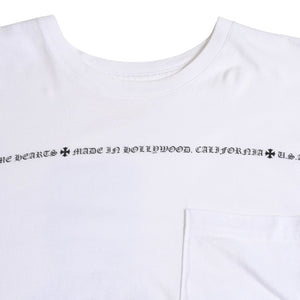 CHROME HEARTS クロムハーツ ロゴプリント半袖Tシャツ CHプラス スクロールラベル ホースシュー ホワイト Mサイズ 美品 中古 4a003853