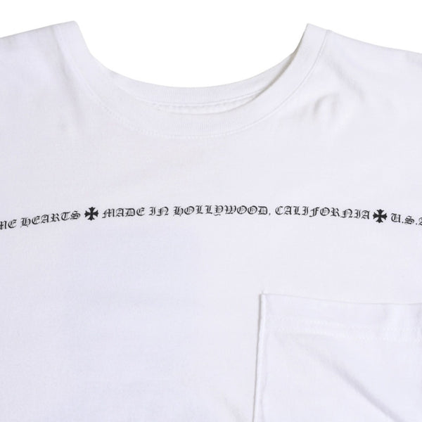 CHROME HEARTS クロムハーツ ロゴプリント半袖Tシャツ CHプラス スクロールラベル ホースシュー ホワイト Mサイズ 美品 中古 4a003853