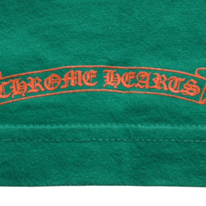 Mint condition Chrome Hearts long-sleeved t-shirt, horseshoe design, size F.W23 American-made cotton, green and orange, size L, used. 4a003782