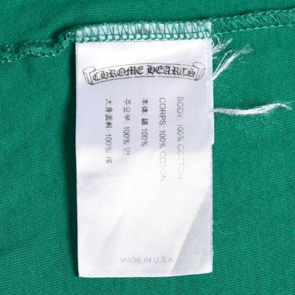 Mint condition Chrome Hearts long-sleeved t-shirt, horseshoe design, size F.W23 American-made cotton, green and orange, size L, used. 4a003782