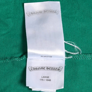 Mint condition Chrome Hearts long-sleeved t-shirt, horseshoe design, size F.W23 American-made cotton, green and orange, size L, used. 4a003782