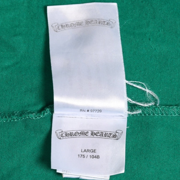 Mint condition Chrome Hearts long-sleeved t-shirt, horseshoe design, size F.W23 American-made cotton, green and orange, size L, used. 4a003782