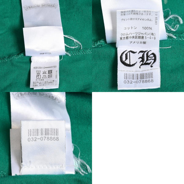 Mint condition Chrome Hearts long-sleeved t-shirt, horseshoe design, size F.W23 American-made cotton, green and orange, size L, used. 4a003782