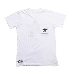 CHROME HEARTS Star CH Cross Print Tee CH Star Scroll Label Pentagram CH Cross White S Size Good Condition Used 4a003856