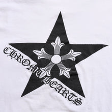 Load image into Gallery viewer, CHROME HEARTS クロムハーツ Star CH Cross Print Tee CHスター スクロールラベル 五芒星 CHクロス ホワイト Sサイズ 美品 中古 4a003856