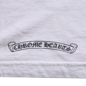 CHROME HEARTS Star CH Cross Print Tee CH Star Scroll Label Pentagram CH Cross White S Size Good Condition Used 4a003856