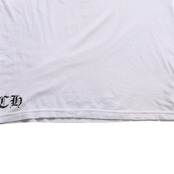 CHROME HEARTS Star CH Cross Print Tee CH Star Scroll Label Pentagram CH Cross White S Size Good Condition Used 4a003856
