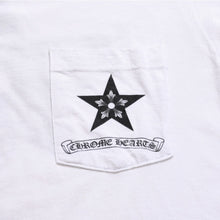 Load image into Gallery viewer, CHROME HEARTS クロムハーツ Star CH Cross Print Tee CHスター スクロールラベル 五芒星 CHクロス ホワイト Sサイズ 美品 中古 4a003856