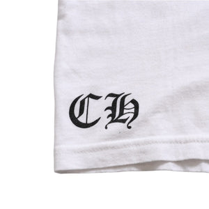CHROME HEARTS Star CH Cross Print Tee CH Star Scroll Label Pentagram CH Cross White S Size Good Condition Used 4a003856