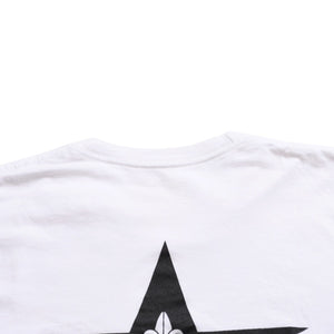 CHROME HEARTS Star CH Cross Print Tee CH Star Scroll Label Pentagram CH Cross White S Size Good Condition Used 4a003856