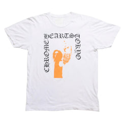 CHROME HEARTS T-shirt AOYAMA 20TH ANNIVERSARY Richard Stark Size L White Orange Good Condition Used 4a003857