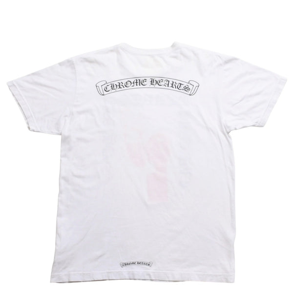 CHROME HEARTS T-shirt AOYAMA 20TH ANNIVERSARY Richard Stark Size L White Orange Good Condition Used 4a003857
