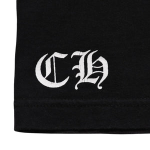 Very Good Condition CHROME HEARTS T-shirt Blue Black Celtic Cross Logo Floral Logo Size S Used 4a003865