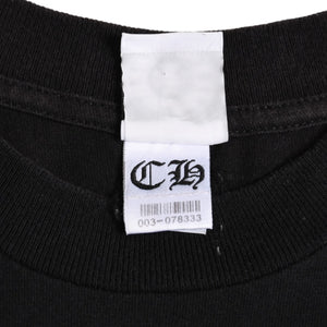 Very Good Condition CHROME HEARTS T-shirt Blue Black Celtic Cross Logo Floral Logo Size S Used 4a003865